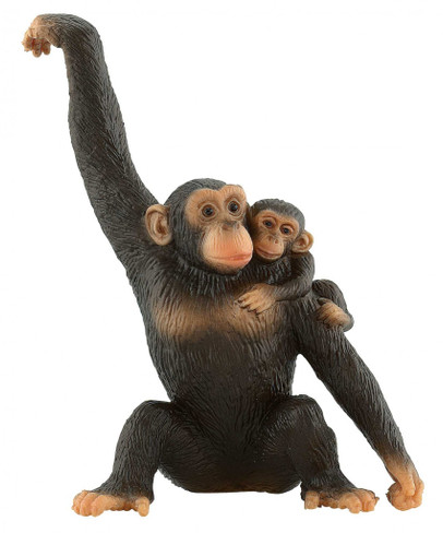 Bullyland Chimpanzee with Baby #63594 Manufacturer Picture front View