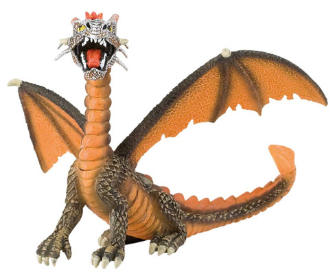 Bullyland Orange Dragon Sitting #75994 Manufacturer Picture front View