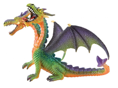 Bullyland Green Double-headed Dragon #75996 Manufacturer Picture side View