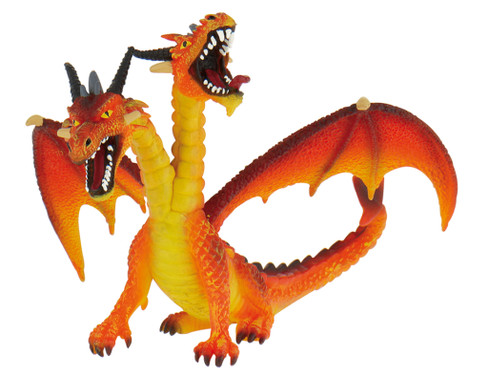 Bullyland Orange Double-headed Dragon #75998 Manufacturer Picture front View