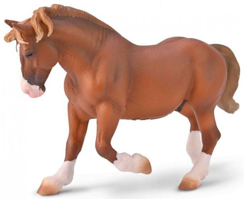 CollectA Breton Draft Horse Stallion - Chestnut #80008 Manufacturer Picture