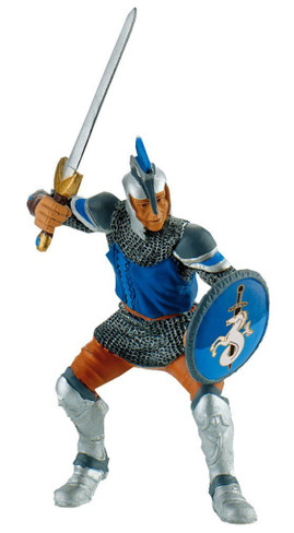 Bullyland Knight with Sword in Blue #80764 Manufacturer Picture front View