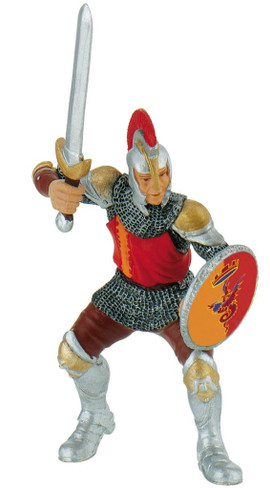 Bullyland Knight with Sword in Red #80765 Manufacturer Picture front View