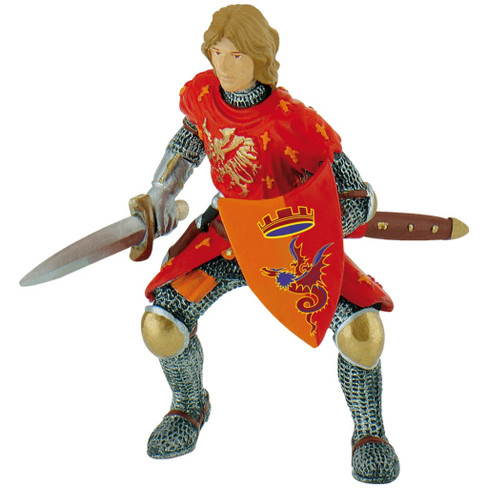 Bullyland Prince with Sword in Red #80786 Manufacturer Picture front View