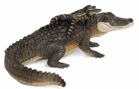 Safari Ltd. Alligator with Babies - Side View