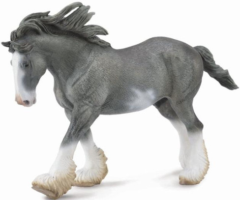 CollectA Clydesdale Stallion - Black/Blue Sabino Roan - Manfuacture Picture