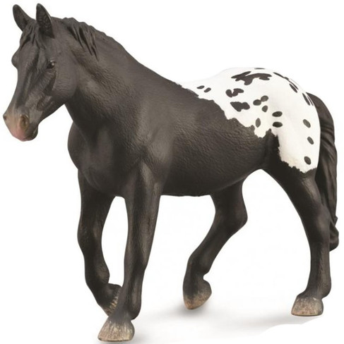 CollectA Sugarbush Draft Mare - Black Blanket with Spots Figure