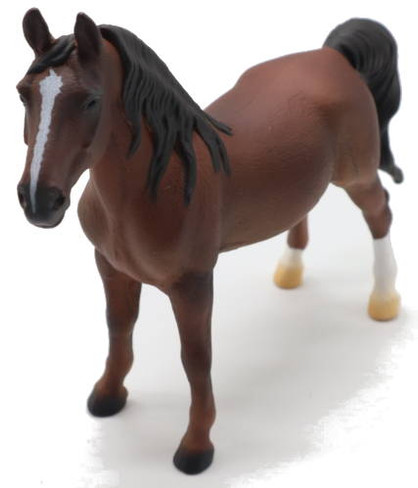 CollectA American Saddlebred Stallion - Liver Chestnut - Front Angle View