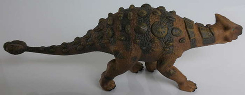 CollectA Ankylosaurus Brown with boney back plates - Right Side View