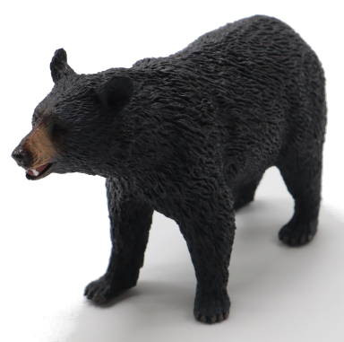 CollectA Black Bear Figure - Front Angle View