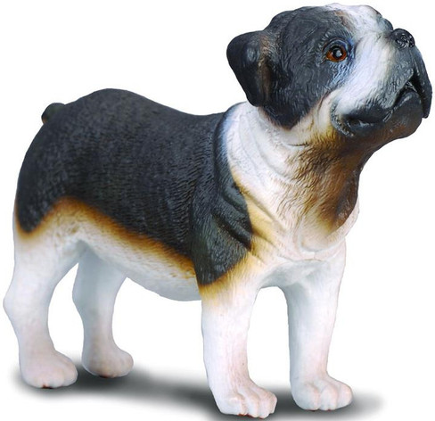 CollectA Bull Dog - Black and white bulldog figurine