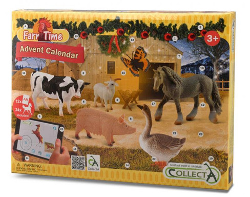 CollectA Farm and Horse Advent Calendar - 24 Surprises - Outside Box Picture