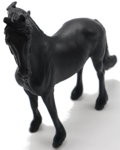 CollectA Black Friesian Stallion - Front Angle View