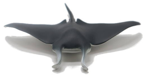 CollectA Ray Manta - Deep Black with a long tail - Rear View