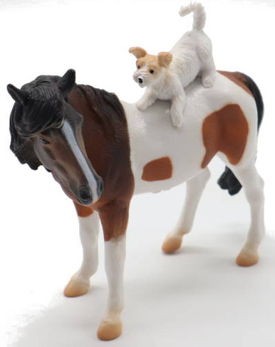 CollectA Mare and Terrier on Back - Front Angle View