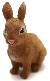 CollectA - Brown Rabbit - Cute Pink Nose - Front View