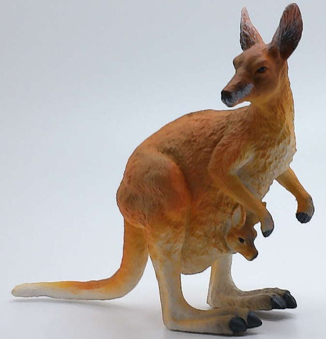 CollectA Red Kangaroo Female with Joey - Front View