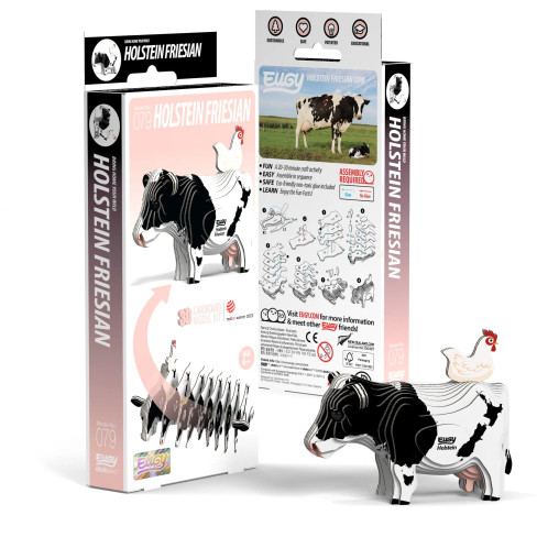 EUGY Holstein Cow 3D Puzzle #079 - Package image