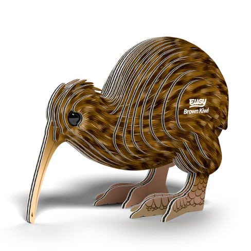 EUGY Brown Kiwi 3D Puzzle #091 - Manufacturer main image