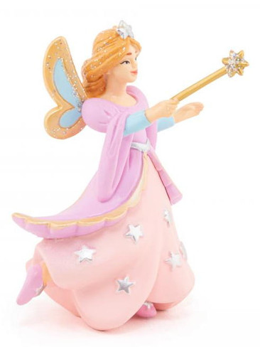 Papo Pink Star Fairy #39090 with Golden Glitter Wings side view