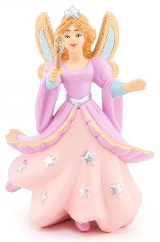 Papo Pink Star Fairy #39090 with Golden Glitter Wings front view
