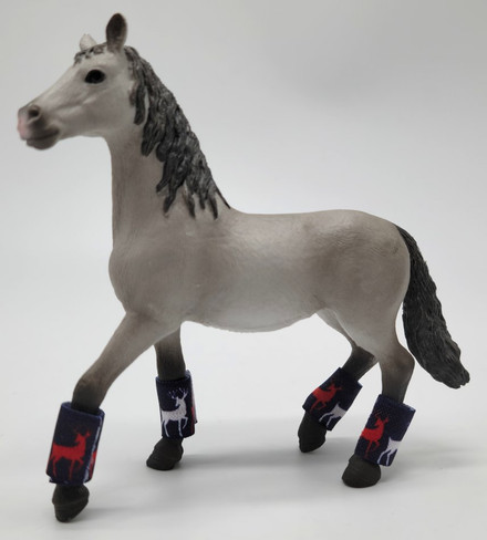 Horse Polo Wraps in Red, White & Blue - Reindeer - Set of 4