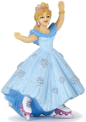 Papo Princess on Ice with a Blue Flowing Gown and Figure Skates