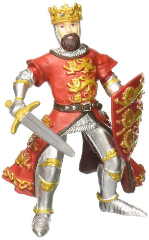 Papo King Richard Figure in Red with Sword and Shield