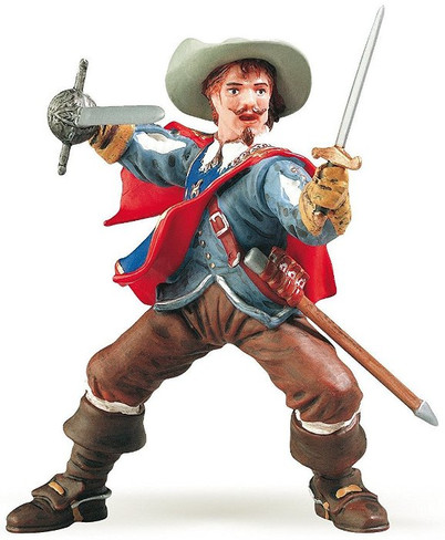 Papo Musketeer  - Athos holding Rapier and Short Blade