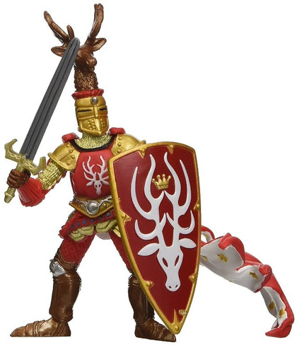 Papo Stag Knight in Red with Antler Helmet