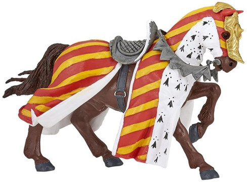 Papo Tournament Horse Red and Yellow Caparison