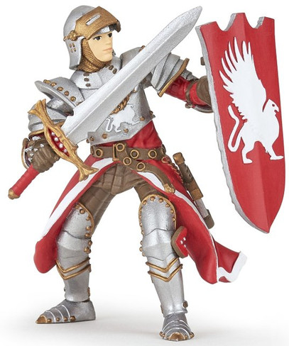 Papo Red Griffin Knight with Sword and Shield - Manufacturer Picture