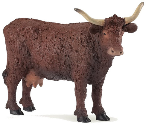 Papo Salers Cow with Big Curved Horns