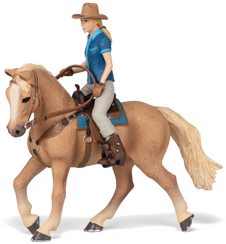 Papo Wild West Horse with Cowgirl Playset