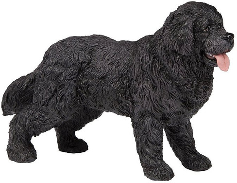 Papo Newfoundland Terrier Dog with Dark, Wavy Hair
