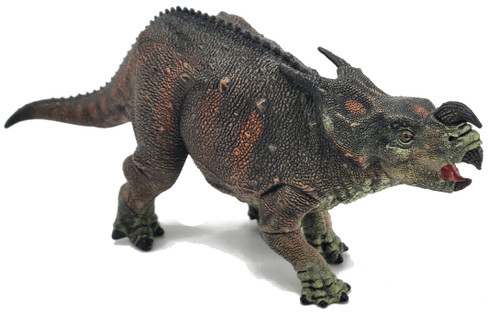 Papo Einiosaurus with Detailed Frill and Front Curled Horn - Angled View