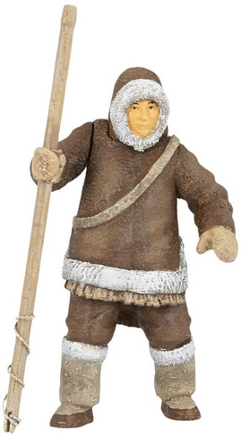 Papo Inuit Figure wearing Parka with Spear