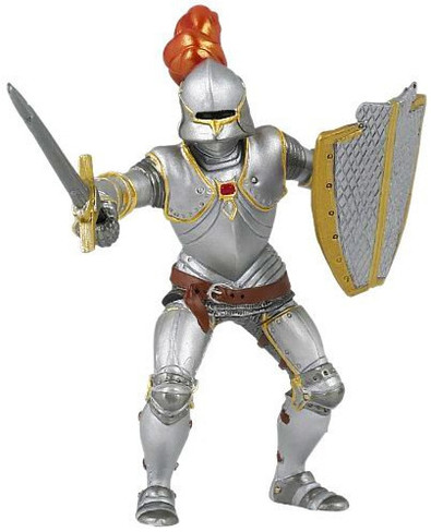 Papo Armored Knight with Red Plume and Sword
