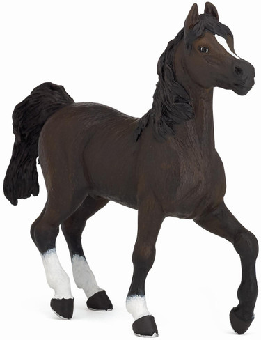 Papo Black Arab Horse in Trotting Pose