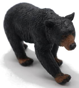 Papo Black Bear in Walking Pose - Front Angle View