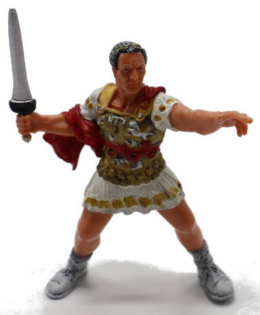 Papo Caesar Figure with Raised Sword - Front View