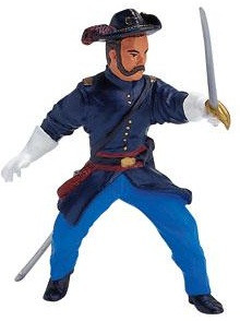 Papo Calvary Officer with Sabre Drawn and Ready for Battle
