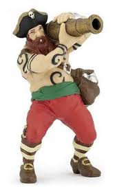 Papo Cannon Pirate Figure with Shoulder Cannon and Ammo