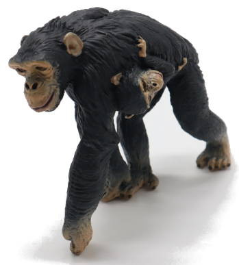 Papo Mother Chimpanzee and Baby Figure - Front Angle View