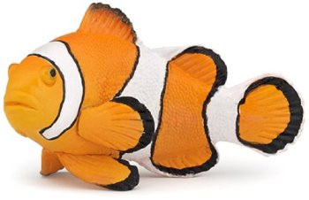 Papo Clownfish Figure with Orange and White Stripes
