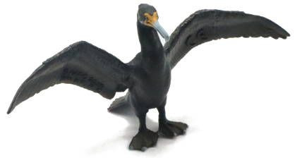 Papo Cormorant Figure with Wings Spread - Angle View