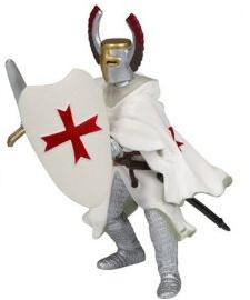 Papo Crusader Warrior with Red Helmet and Shield