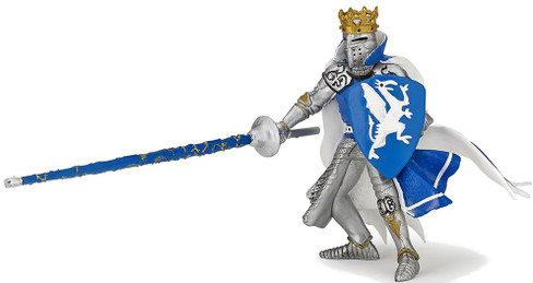 Papo Dragon King Knight - Blue with Lance and Shield