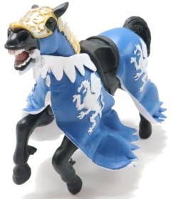 Papo Dragon King Horse - Blue - Front Angle View