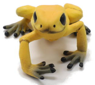 Papo Equatorial Yellow Frog- Front View
